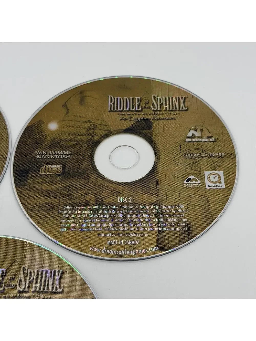 Riddle of the Sphinx An Egyptian Adventure - PC CD-ROM Video Game Disc Only